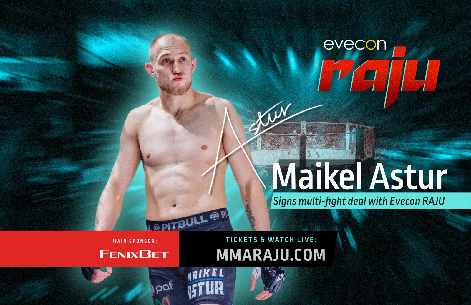Maikel Astur sõlmis eksklusiivlepingu Baltimaade suurima MMA liiga Evecon Rajuga
